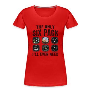 Pilots Six Pack Airplane Instruments - Women's Premium Organic T-Shirt - red - Front - Mia (176cm)