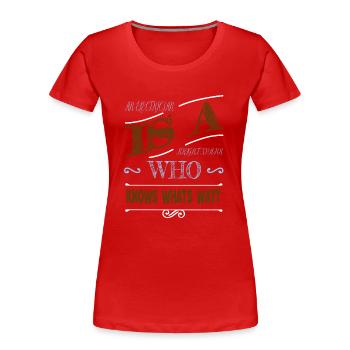 électricien cadeau idée cadeau appareils actrice - T-shirt bio Premium Femme - rouge - Devant - Mia (176cm)