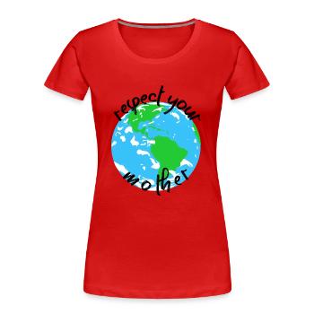 Naturschutz Klima Naturschützer Meer - Frauen Premium Bio T-Shirt - Rot - Vorne - Mia (176cm)