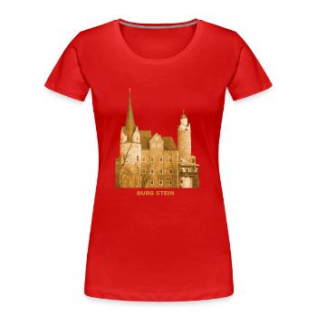Hartenstein Burg Stein Zwickau Saxony Erzgebirge - Women's Premium Organic T-Shirt - red - Front - Mia (176cm)