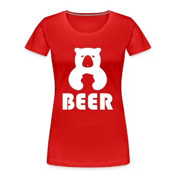 Bier Wein Whiskey Schnaps Alkohol - Frauen Premium Bio T-Shirt - Rot - Vorne - Mia (176cm)