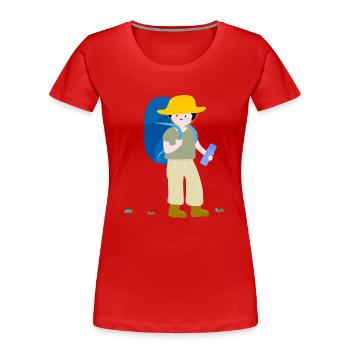 Campingplätze 1 - Frauen Premium Bio T-Shirt - Rot - Vorne - Mia (176cm)