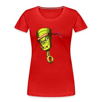 GROMPY GROMSP!RACY - Frauen Premium Bio T-Shirt - Rot - Vorne - Mia (176cm)