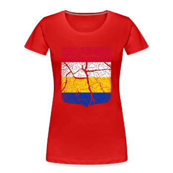 Armoiries de Renkum - T-shirt bio Premium Femme - rouge - Devant - Mia (176cm)