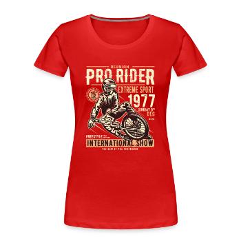 Fahrrad - Frauen Premium Bio T-Shirt - Rot - Vorne - Mia (176cm)