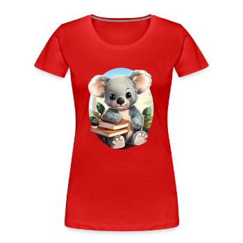 Koala - Women's Premium Organic T-Shirt - red - Front - Mia (176cm)