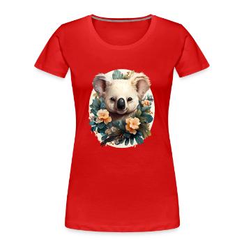 Koala - Women's Premium Organic T-Shirt - red - Front - Mia (176cm)