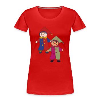 Kasper 2x - T-shirt bio Premium Femme - rouge - Devant - Mia (176cm)