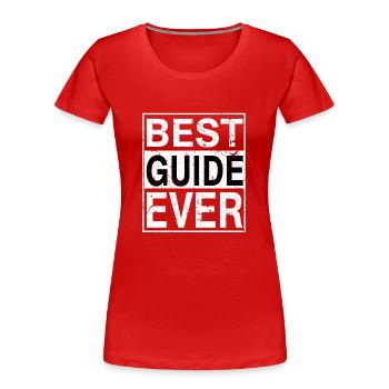 Meilleur guide de tous les temps Guide Gift - T-shirt bio Premium Femme - rouge - Devant - Mia (176cm)
