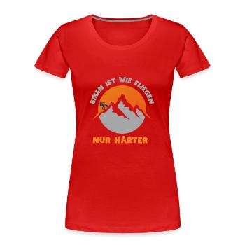 Biken - Frauen Premium Bio T-Shirt - Rot - Vorne - Mia (176cm)