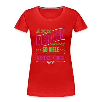 geek schildmaid zusammenhalt spaß - Frauen Premium Bio T-Shirt - Rot - Vorne - Mia (176cm)