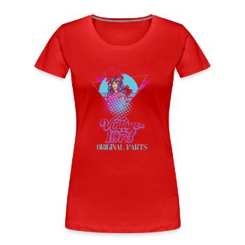 Vintage 1973 original parts - Women's Premium Organic T-Shirt - red - Front - Mia (176cm)