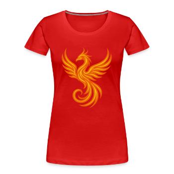 phoenix - Frauen Premium Bio T-Shirt - Rot - Vorne - Mia (176cm)