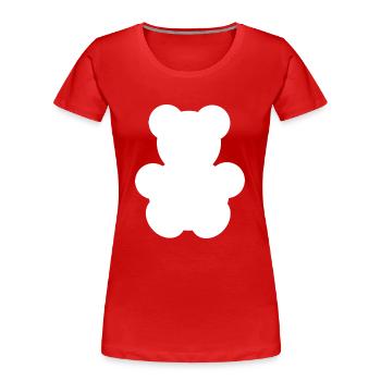Carl Weiss - T-shirt bio Premium Femme - rouge - Devant - Mia (176cm)