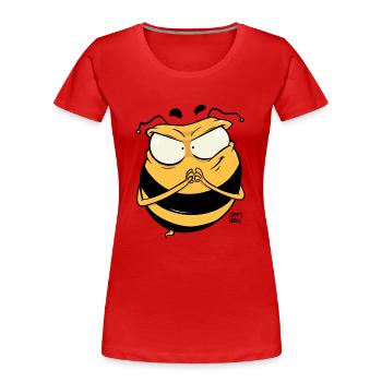 Biene fies - Frauen Premium Bio T-Shirt - Rot - Vorne - Mia (176cm)