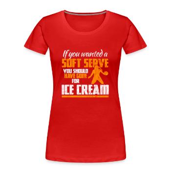 Volleyball Spieler servieren hart - Frauen Premium Bio T-Shirt - Rot - Vorne - Mia (176cm)