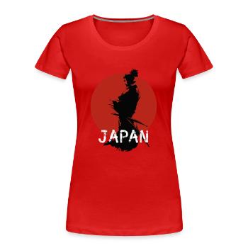 japan ninja Kämpfer manga schwertKampf Kunst Asien - Frauen Premium Bio T-Shirt - Rot - Vorne - Mia (176cm)