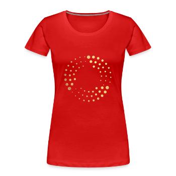 golden dots - Women's Premium Organic T-Shirt - red - Front - Mia (176cm)