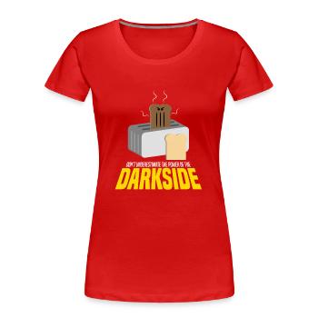 darkside wars klonkrieger toaster fun funny xmas - Frauen Premium Bio T-Shirt - Rot - Vorne - Mia (176cm)