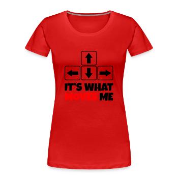 Tastatur / es bewegt mich / Geschenk / Zocken - Frauen Premium Bio T-Shirt - Rot - Vorne - Mia (176cm)