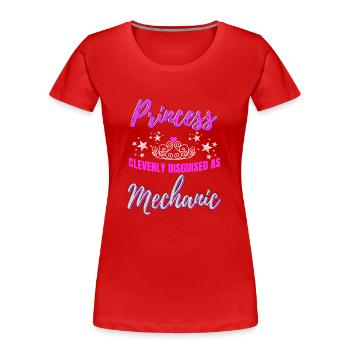 Mechanic's gift - Women's Premium Organic T-Shirt - red - Front - Mia (176cm)