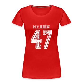 47 Mardin Türkisches Nummernschild als Geschenk - Frauen Premium Bio T-Shirt - Rot - Vorne - Mia (176cm)