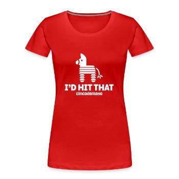 Je frapperais cette chemise de Pinata Cinco De Mayo Humour frais - T-shirt bio Premium Femme - rouge - Devant - Mia (176cm)