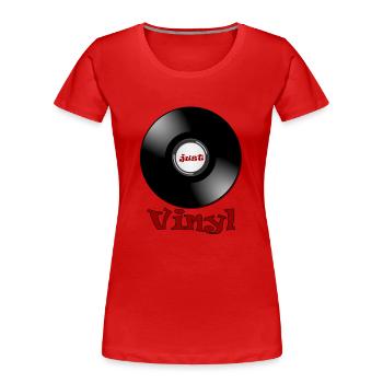 Disque vinyle - platine - T-shirt bio Premium Femme - rouge - Devant - Mia (176cm)