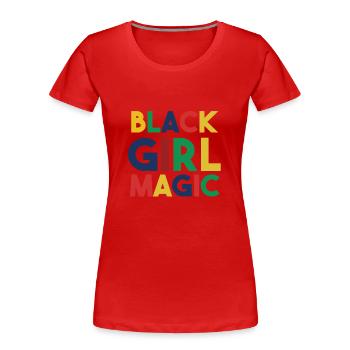 Black Magic - Gift - Girl Shirt - Women's Premium Organic T-Shirt - red - Front - Mia (176cm)