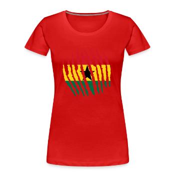 Claw Claw Homeland Origin Ghana png - Women's Premium Organic T-Shirt - red - Front - Mia (176cm)