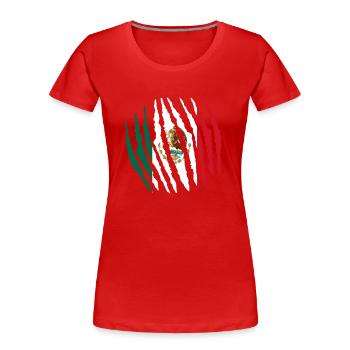 Claw Klaue Heimat Herkunft Mexiko png - Frauen Premium Bio T-Shirt - Rot - Vorne - Mia (176cm)