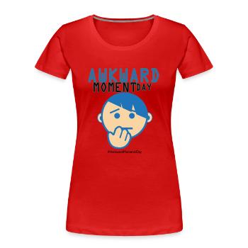 Day of Embarrassing moments - Women's Premium Organic T-Shirt - red - Front - Mia (176cm)