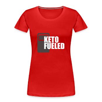 CETO alimentée - T-shirt bio Premium Femme - rouge - Devant - Mia (176cm)