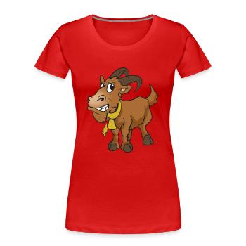 Goat goat - Women's Premium Organic T-Shirt - red - Front - Mia (176cm)