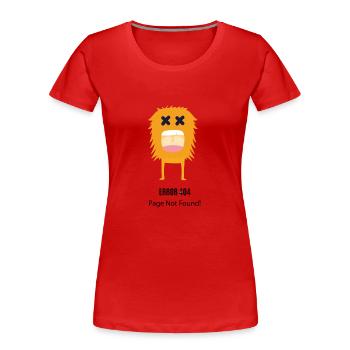 erreur 404 - T-shirt bio Premium Femme - rouge - Devant - Mia (176cm)