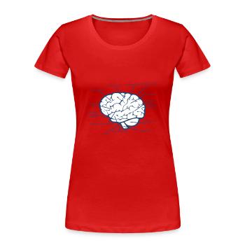 Gehirn-Diagramm-anatomisches medizinisches Biologie-Geschenk - Frauen Premium Bio T-Shirt - Rot - Vorne - Mia (176cm)