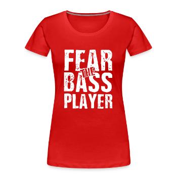 Bass guitar bass guitar bass guitarist gift - Women's Premium Organic T-Shirt - red - Front - Mia (176cm)