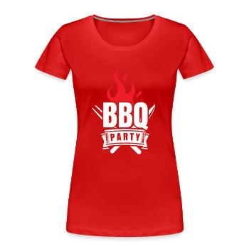 BBQ shirt Gift Barbeque BBQ Griller shirt - Women's Premium Organic T-Shirt - red - Front - Mia (176cm)