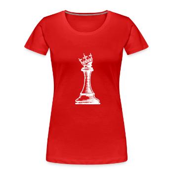 Pièce d'échecs cadeau chemise échecs joueur d'échecs - T-shirt bio Premium Femme - rouge - Devant - Mia (176cm)