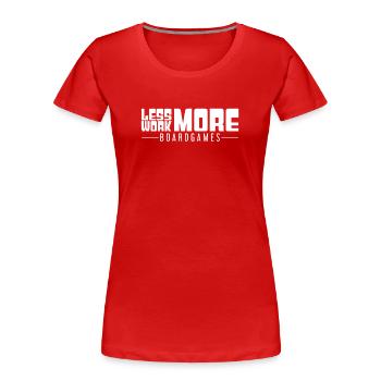 Board Games Addict - Women's Premium Organic T-Shirt - red - Front - Mia (176cm)