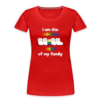 LGBT Gay Gay Lesbian Lesbian Fun Support Pride - Women's Premium Organic T-Shirt - red - Front - Mia (176cm)