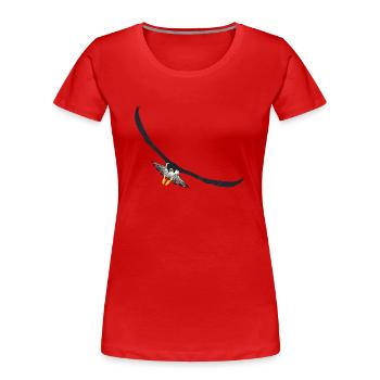 Wanderfalke Falke Peregrine Falcon - Women's Premium Organic T-Shirt - red - Front - Mia (176cm)