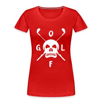 golf golf golf golf club - Women's Premium Organic T-Shirt - red - Front - Mia (176cm)