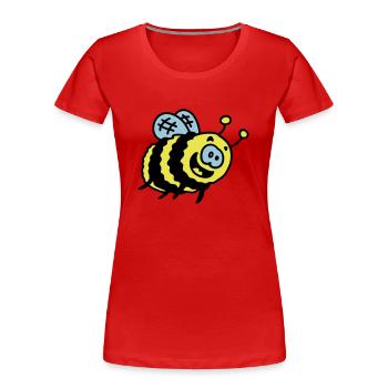 bourdon drôle 3 - T-shirt bio Premium Femme - rouge - Devant - Mia (176cm)