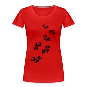 Rennfahrer helm - Frauen Premium Bio T-Shirt - Rot - Vorne - Mia (176cm)