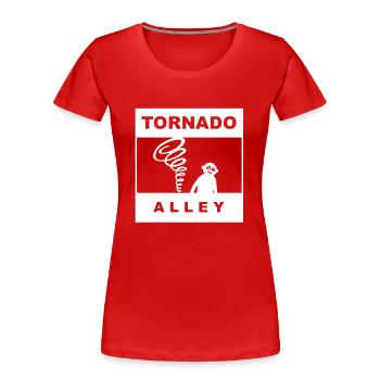 Tornado Alley - Frauen Premium Bio T-Shirt - Rot - Vorne - Mia (176cm)