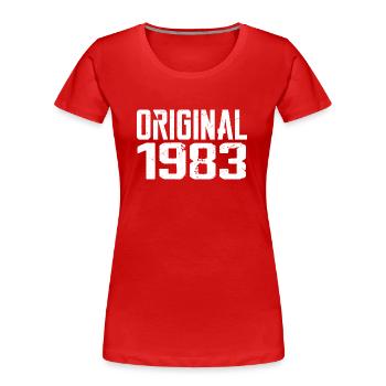 1983 Vintage Retro Jubiläumsgeschenk 1983 - Frauen Premium Bio T-Shirt - Rot - Vorne - Mia (176cm)