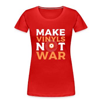 Platines - T-shirt bio Premium Femme - rouge - Devant - Mia (176cm)