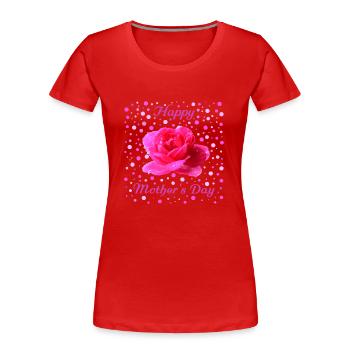 mothers day Muttertag - Frauen Premium Bio T-Shirt - Rot - Vorne - Mia (176cm)