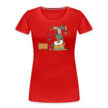 Eagle Warrior spielt Go - Frauen Premium Bio T-Shirt - Rot - Vorne - Mia (176cm)